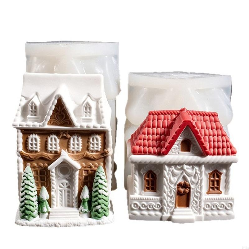 Candle Vessel Supplies - Winter Display House Shape Mold for